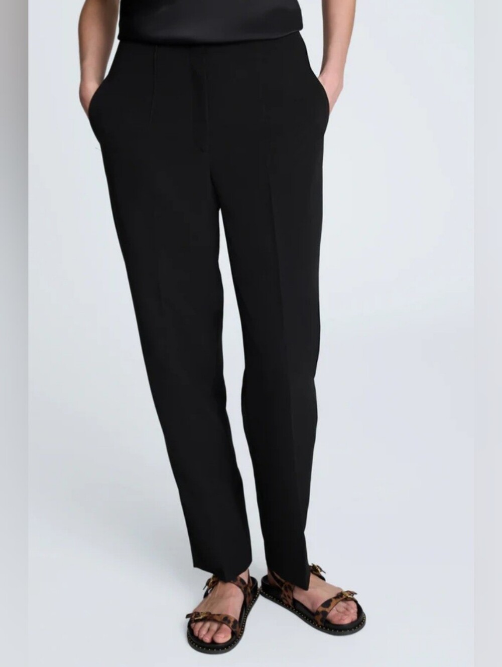 Kenneth Cole Black Women's Tapered Dress Pants
